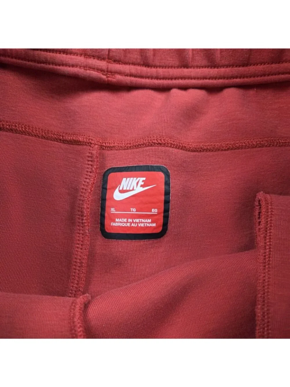 Nike Tech Fleece Joggers Sweatpants Men's XL Red Track Pants Flaw